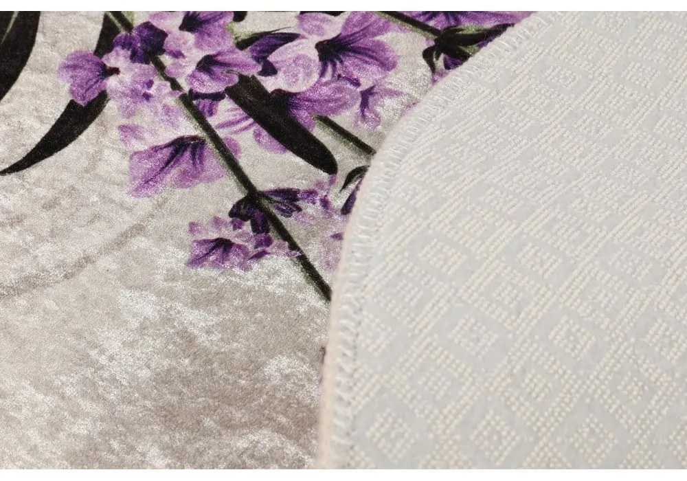 Covorașe de baie mov-bej 3 buc. 60x100 cm Lavender – Foutastic