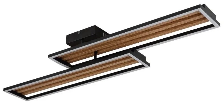 Plafoniera LED riflaj aluminiu cu efect de lemn DAKARI I
