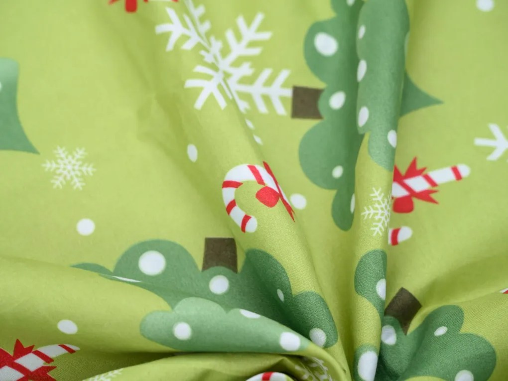 Lenjerie de pat din microfibra CHRISTMAS TREE verde Dimensiune lenjerie de pat: 70 x 90 cm | 140 x 220 cm