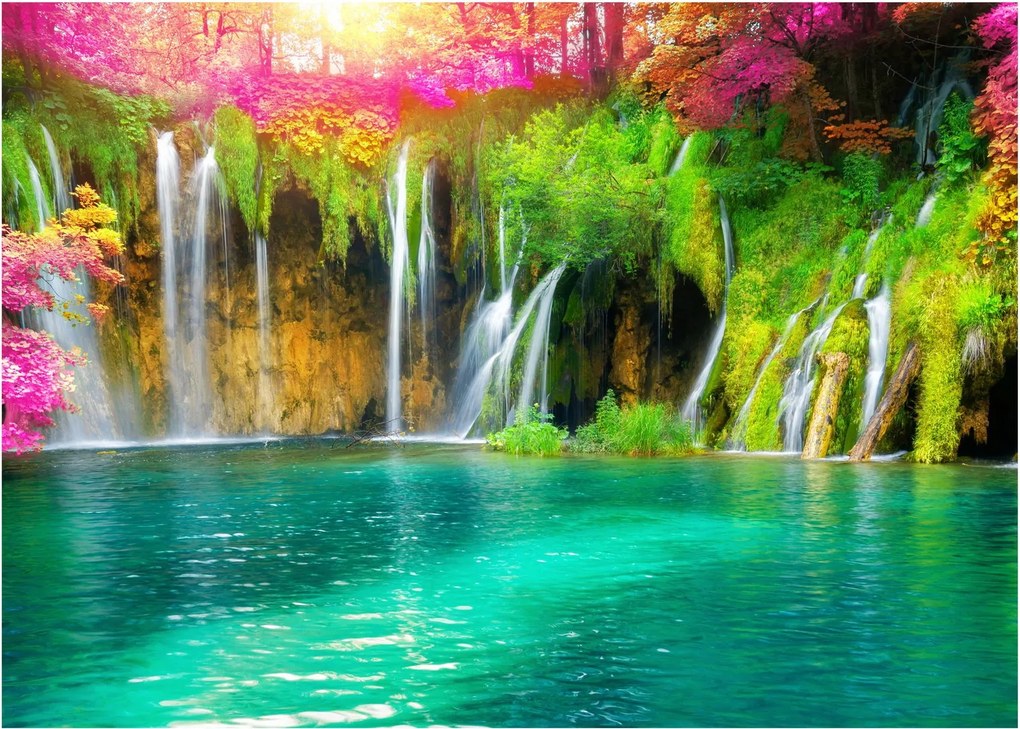 Tablou - Cascada, Lacurile Plitvice, Croația (70x50 cm)