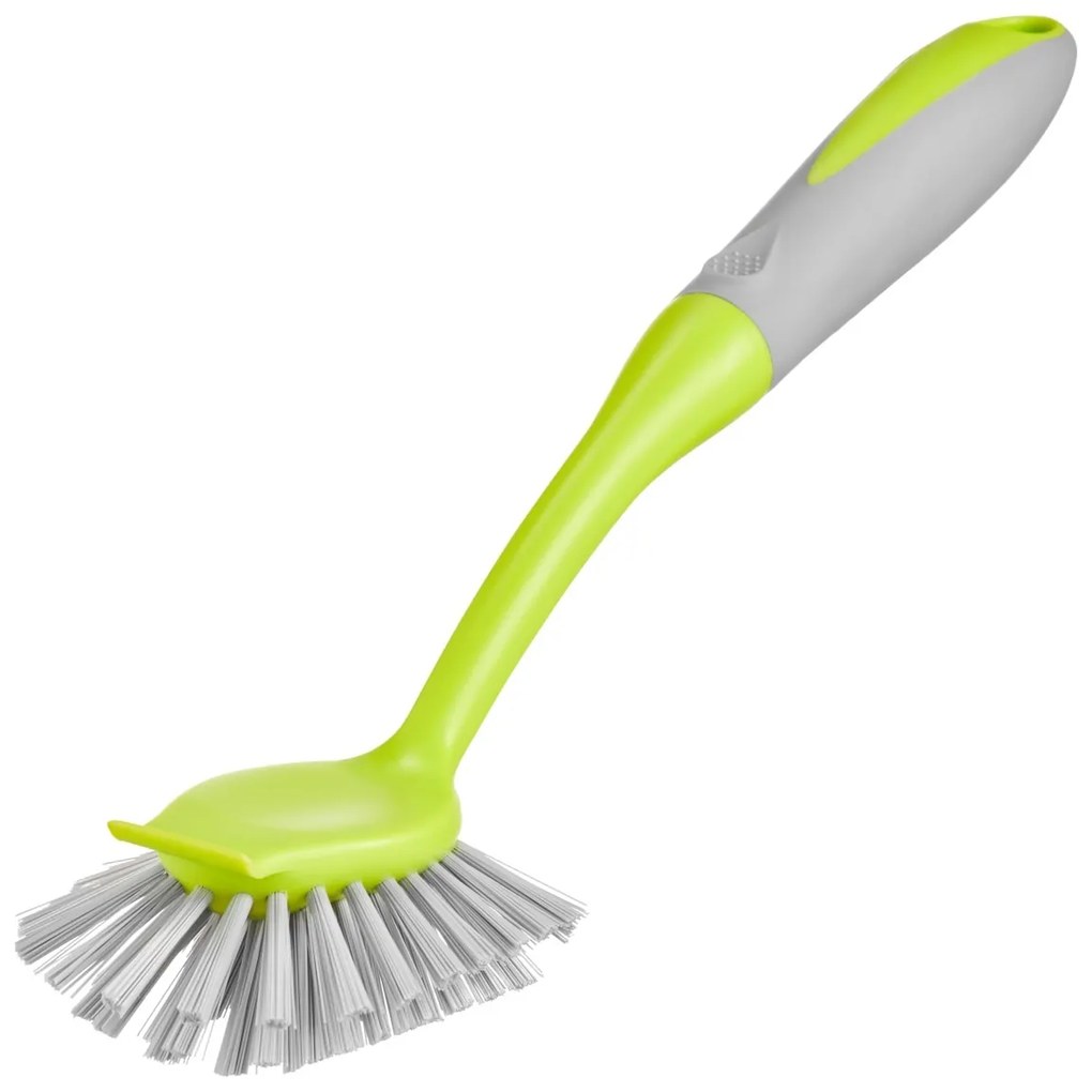 Perie pentru vase cu racleta, verde, Aseo