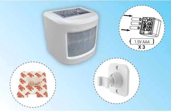 Senzor inteligent de mișcare 3xAAA Wi-Fi Tuya