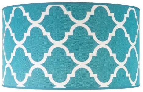 Lustră pe cablu Duolla MAROKO 1xE27/40W/230V d. 45 cm turcoaz/alb