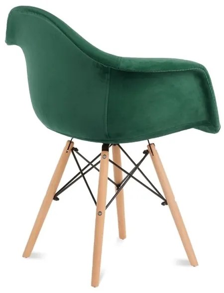 SET 2x scaun de sufragerie NEREA 80x60,5 cm verde/fag