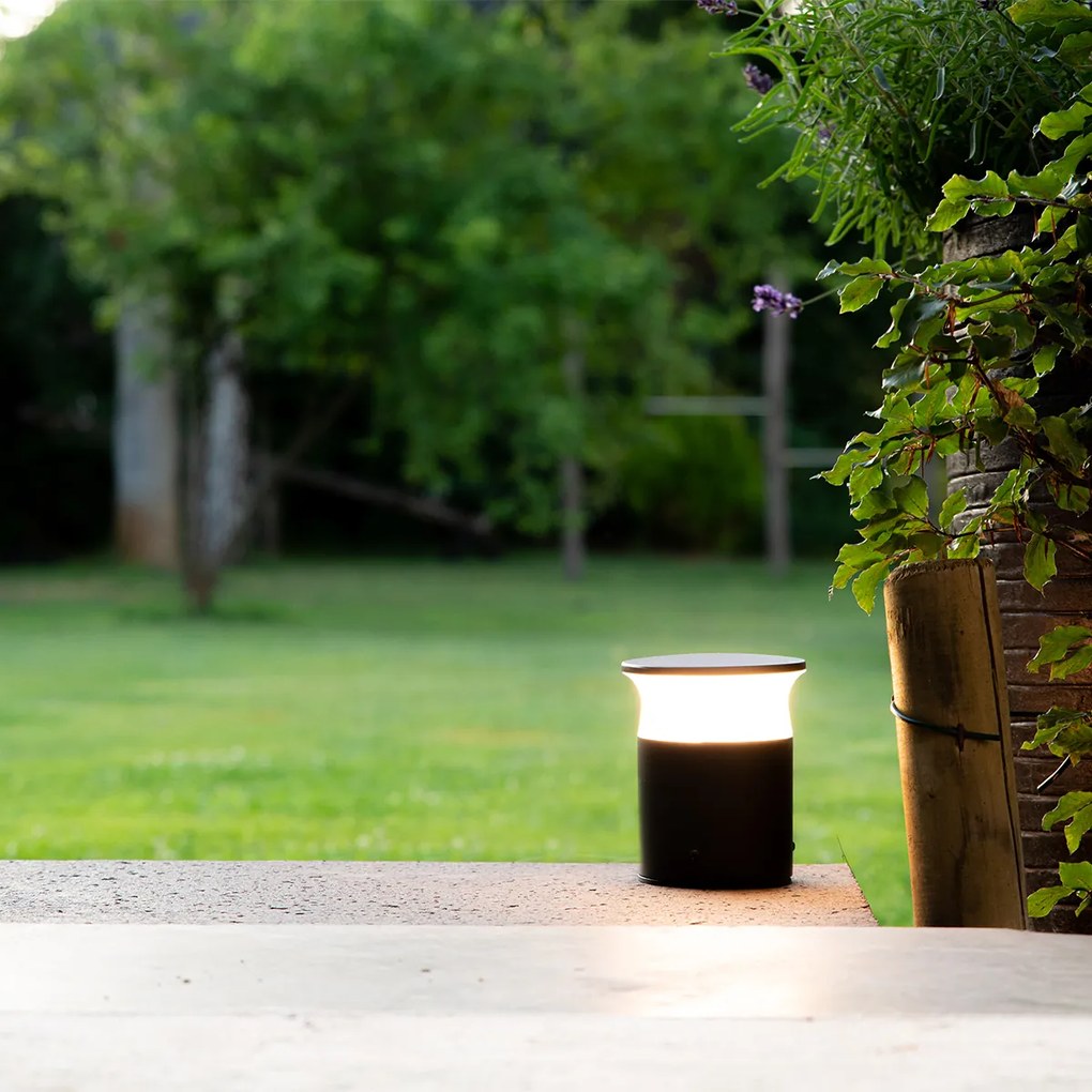 Lampă de exterior modernă gri închis 12 cm, inclusiv LED - Bar
