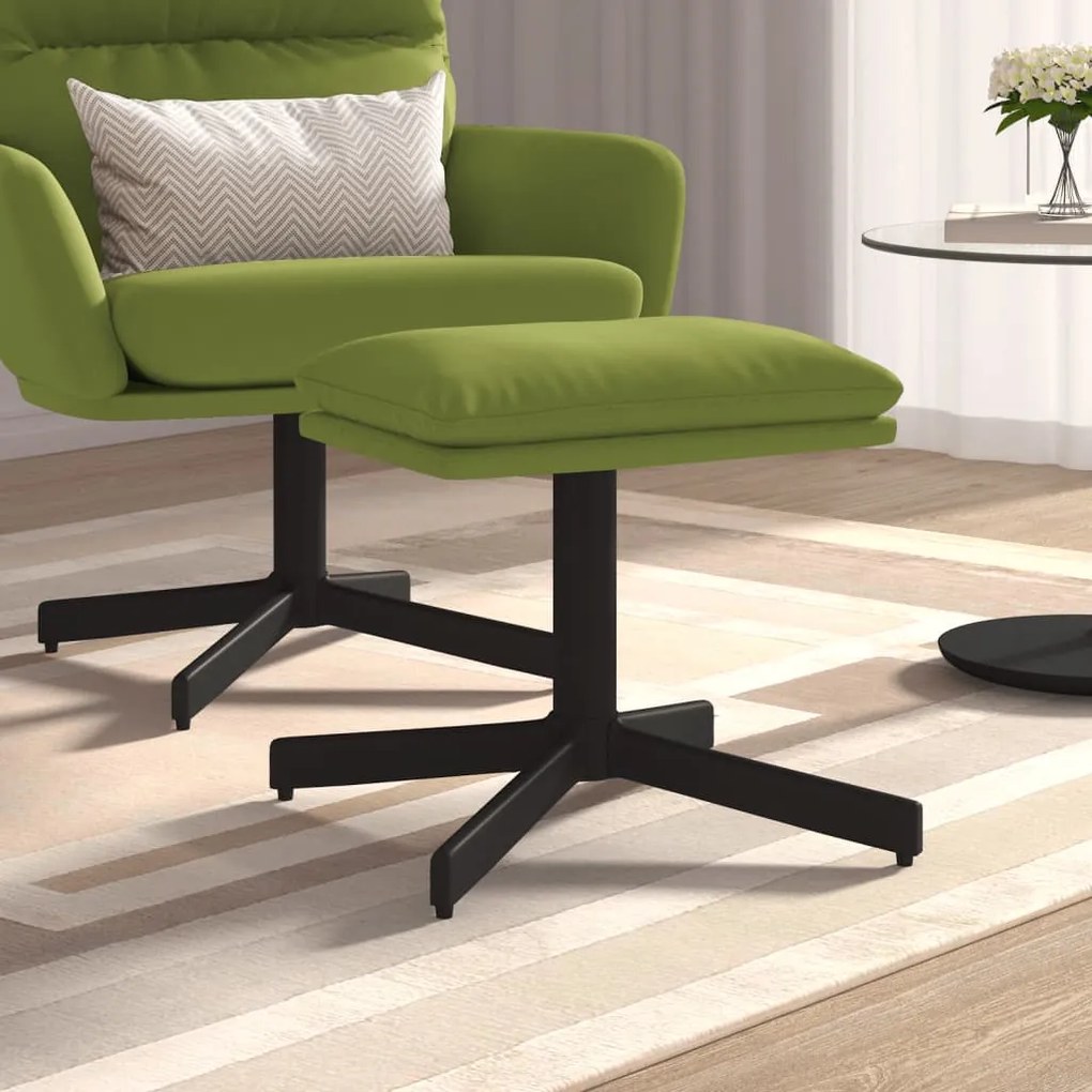 341629 vidaXL Taburet, verde deschis, 60x60x36 cm, catifea