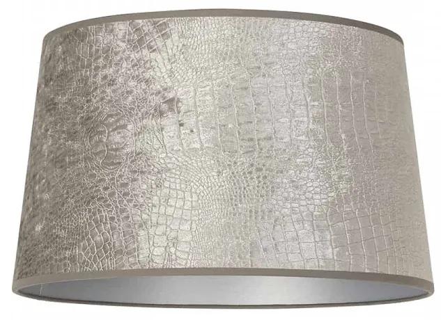 ABAJUR cilindric din polyester Marly argintiu, diametru 30 cm