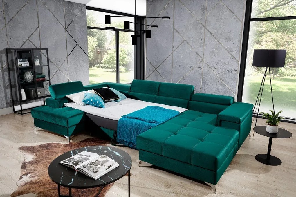 Coltar living extensibil Eduardo – L345 x l202 x h90 cm