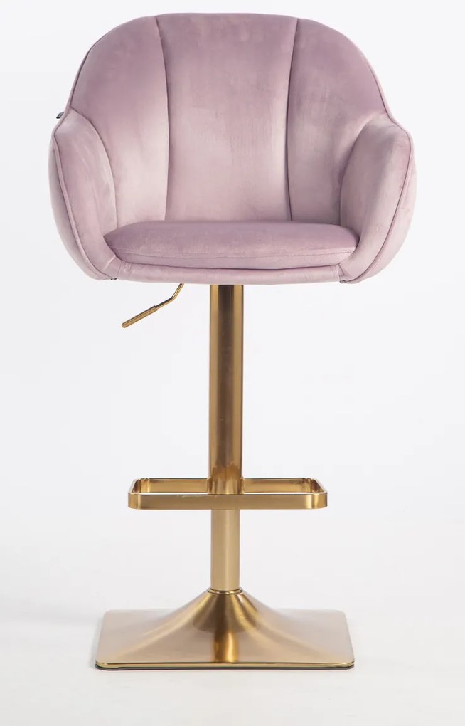 HR2055KW Scaun Mov din Catifea cu Bază Aurie