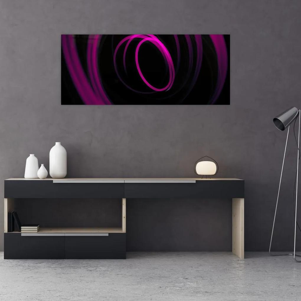Tablou - linii violete  (120x50 cm), în 40 de alte dimensiuni noi