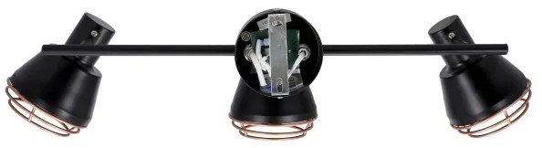 Spot NERIA 3xE14/40W/230V negru/cupru