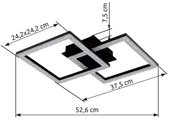 Plafonieră LED Globo 67328-20D SAPENA LED/20W/230V