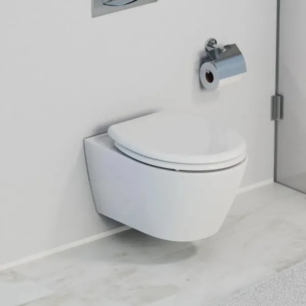 Schütte 82300-A - Capac WC alb cu SoftClose, din duroplast
