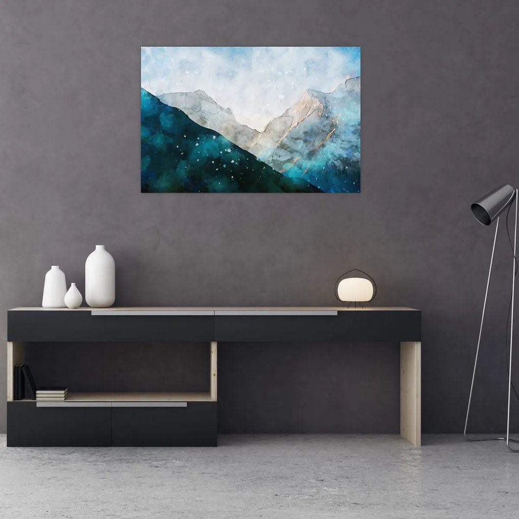 Tablou - Munte desenat (90x60 cm)