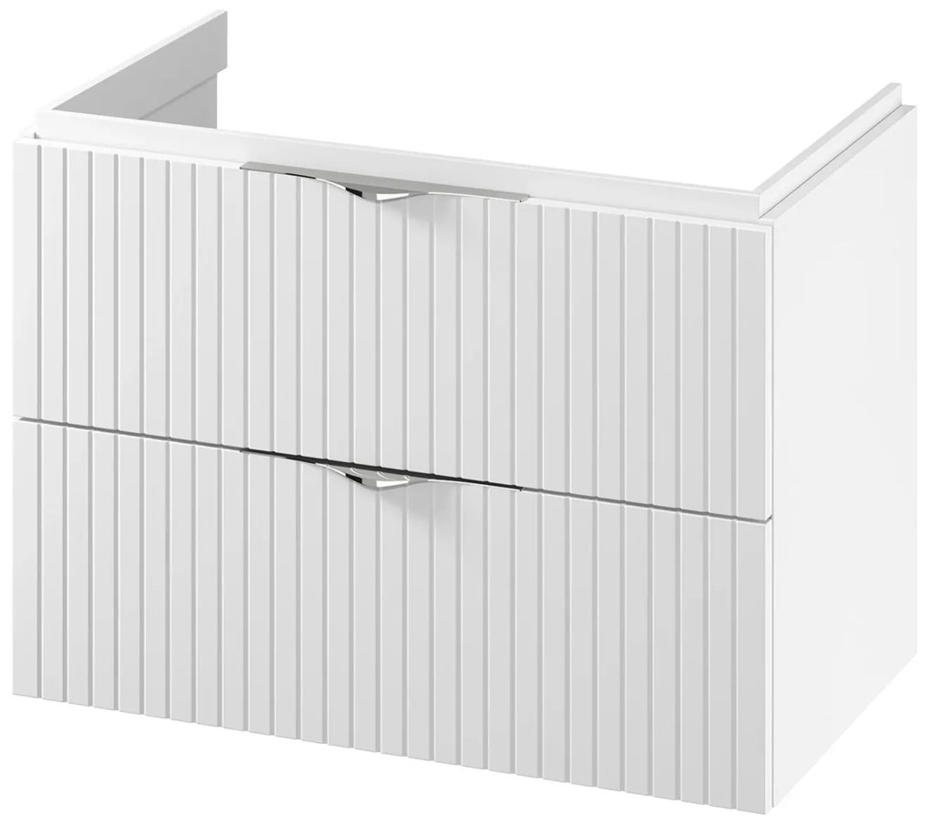 Dulap baie suspendat 80 pentru lavoar, alb mat, MDF, Cersanit Tirso 800x450 mm, Alb mat