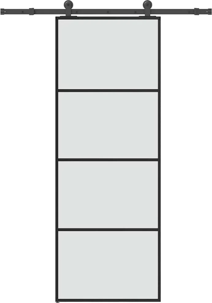 vidaXL Ușă glisantă cu set feronerie, 76x205 cm, sticlă ESG/aluminiu