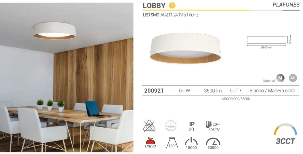 Lustra / Plafoniera LED moderna design slim LOBBY 50W