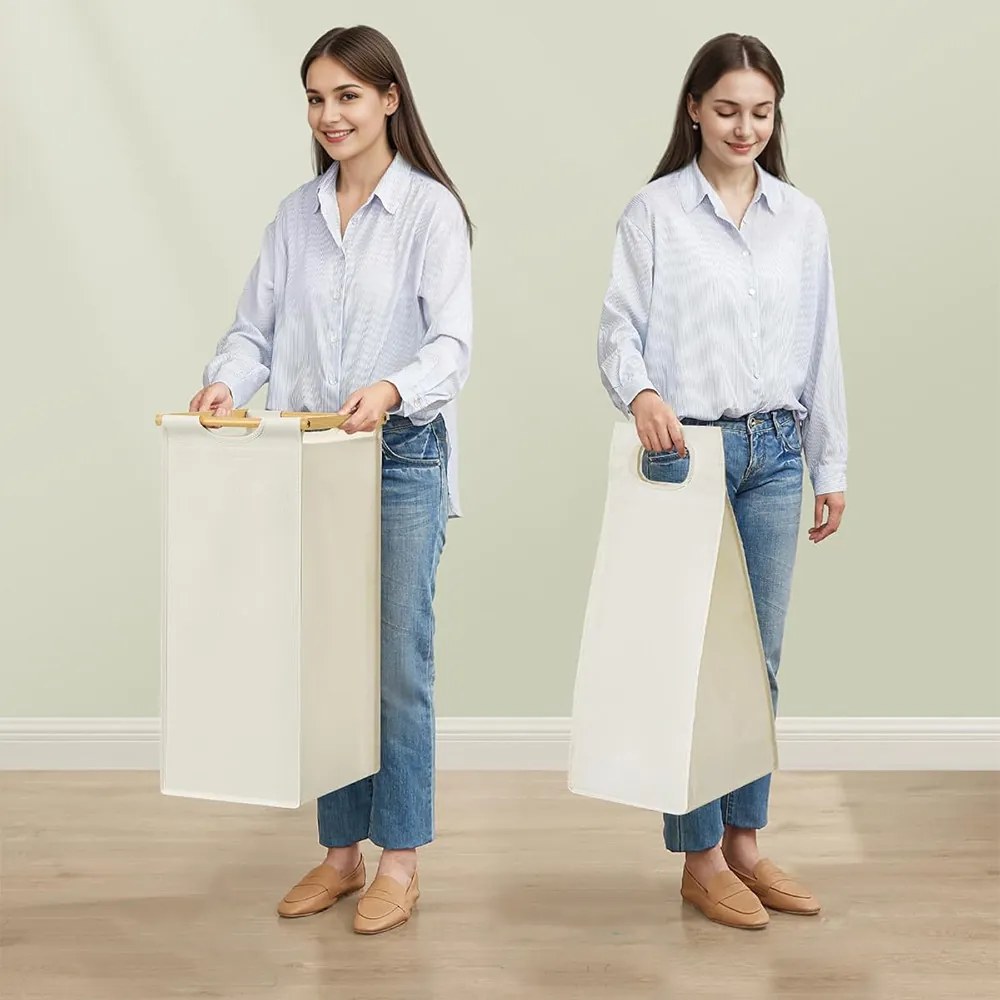 Coș de rufe cu două compartimente