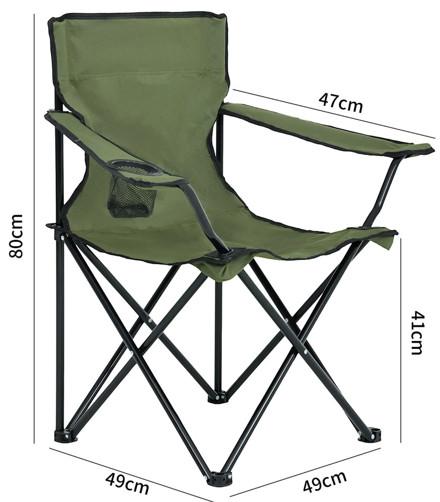 Set 2 buc scaune camping Advirtieron (verde). 1117500