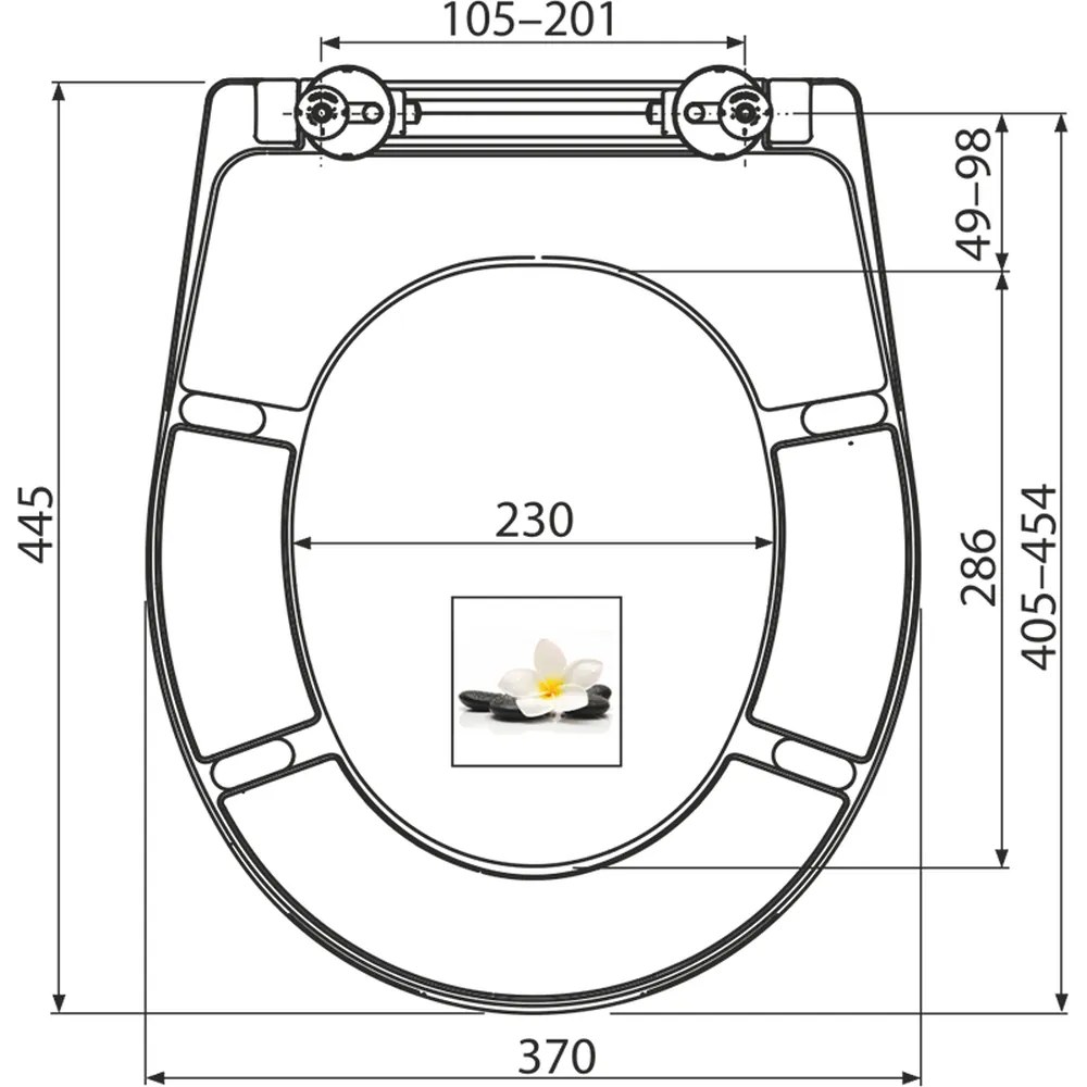 Capac wc soft close duroplast Alcadrain A604 FLOWER Flower