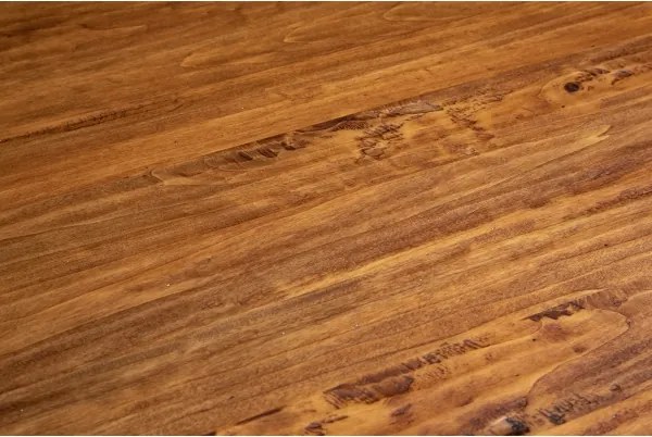 Masa fixa, L 70 70 H78 cm, culoare nuc alb antic, Lemn Masiv