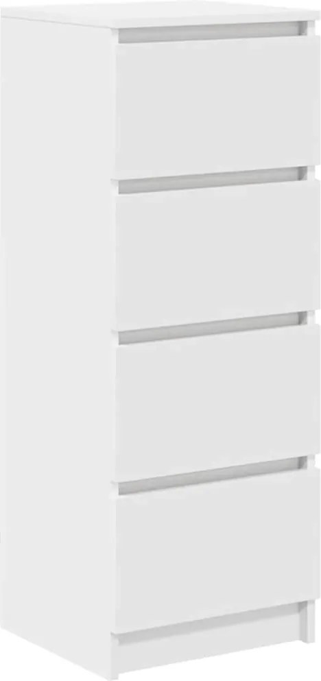 vidaXL Bufetă albă 37,5x35x99 cm din lemn prelucrat