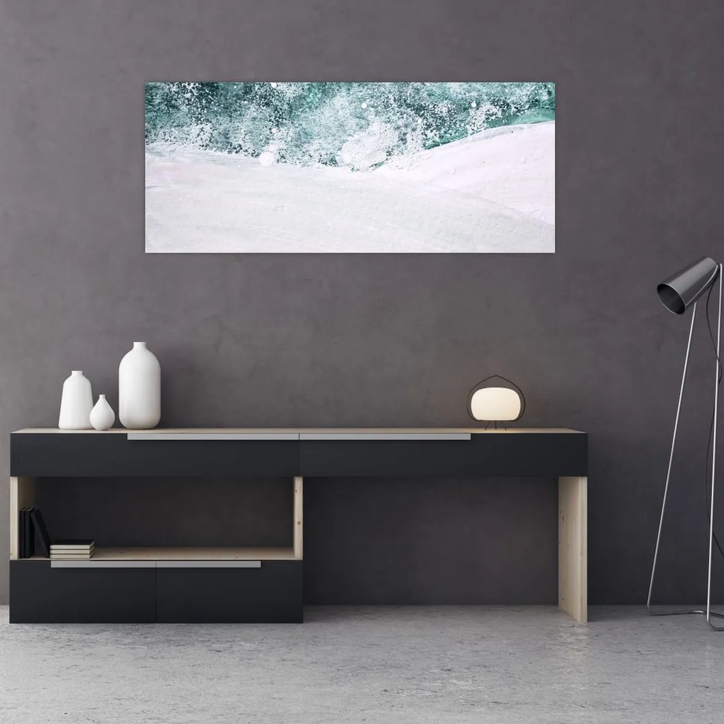 Tablou - Turcoaz abstractizare (120x50 cm)