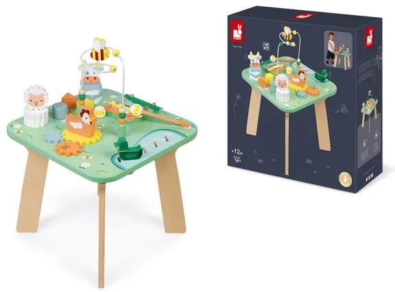 Janod - Masă interactivă pentru copii, temă pajiște