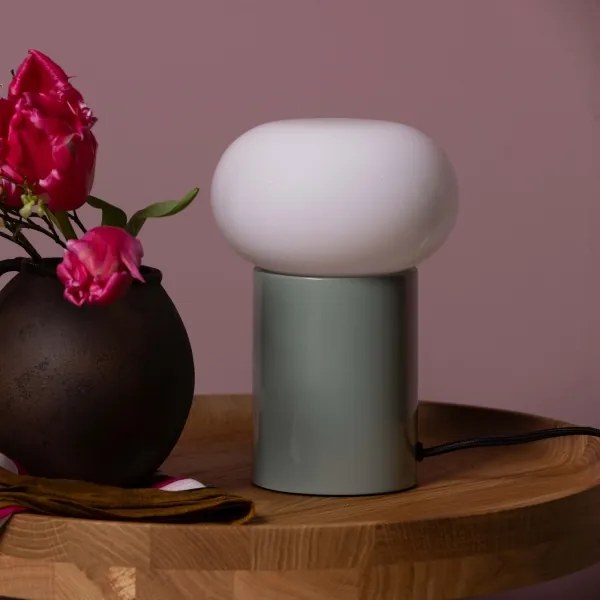 Lampă de masă Brilliant KNUT 1xE27/25W/230V verde/alb