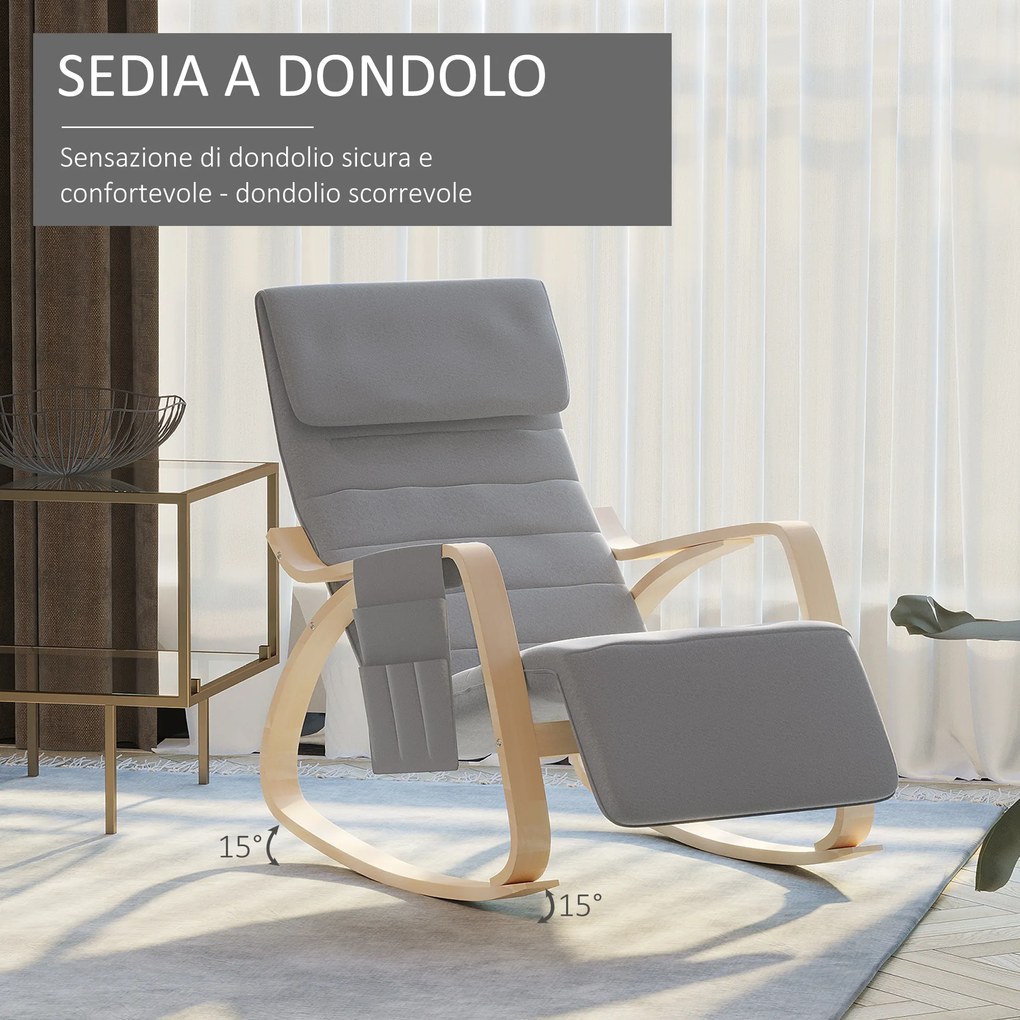 HomCom fotoliu leagan confortabil, 66,5x88x97,5 cm | AOSOM RO
