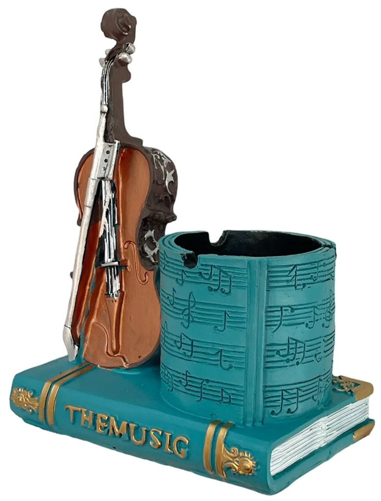 Suport de birou VIOLIN, Turcoaz, 14.5x20cm