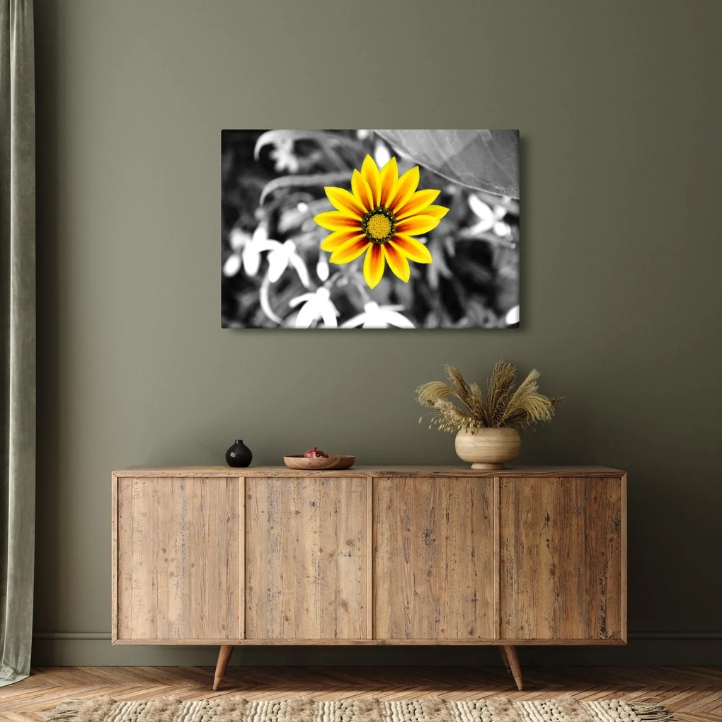 Tablou cu floare galbenă (90x60 cm)
