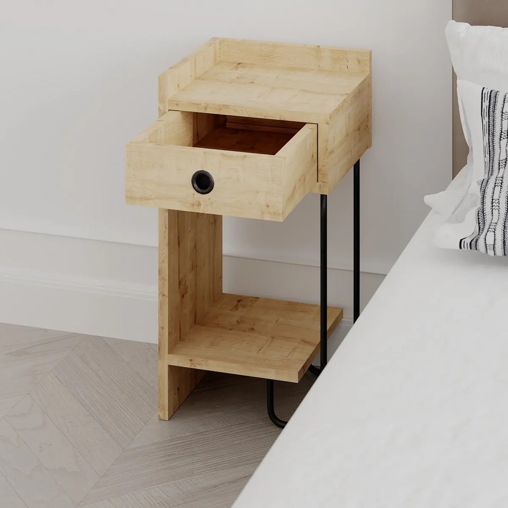 Măsuță de noptieră Sirius Left Oak 2