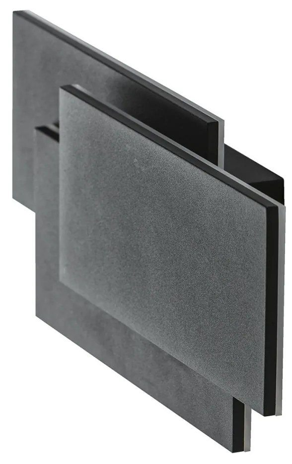 Aplica de perete LED ambientala CLOVER SQUARE neagra