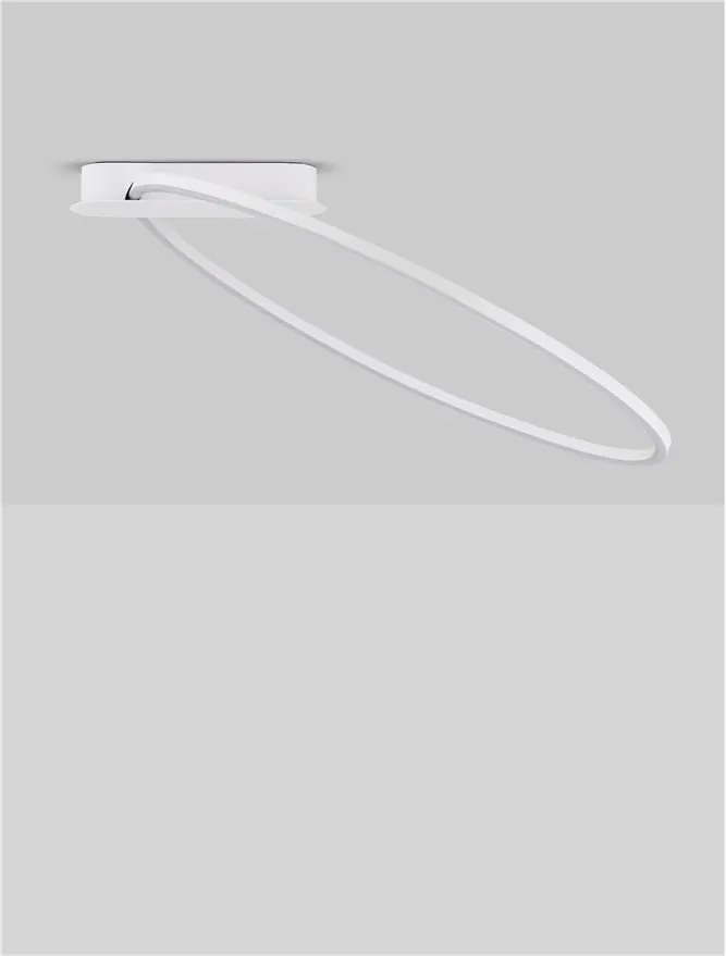 Lustra LED aplicata design modern minimalist KIKLOS alb