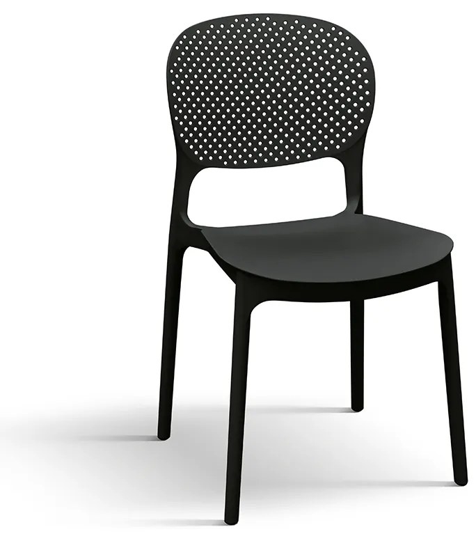 Set 4 scaune PERLA -POLIPROPILENA-HORECA - BEJ TAUPE