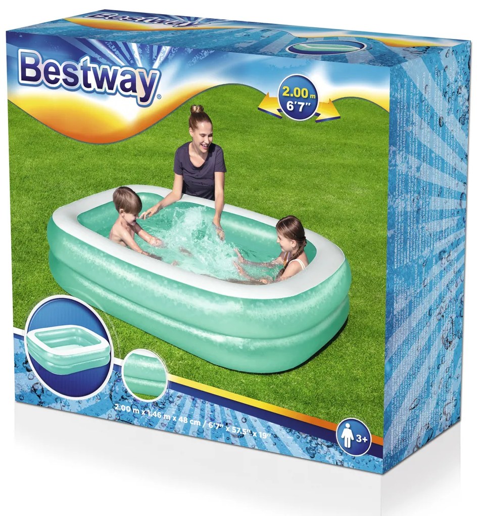 Piscină Bestway Verde dreptunghiulară, 200 x 146 x 48cm