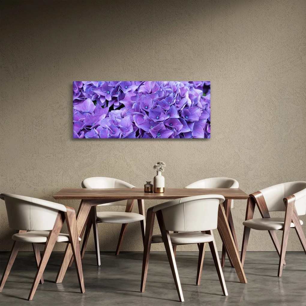 Tablou cu flori violete (120x50 cm)
