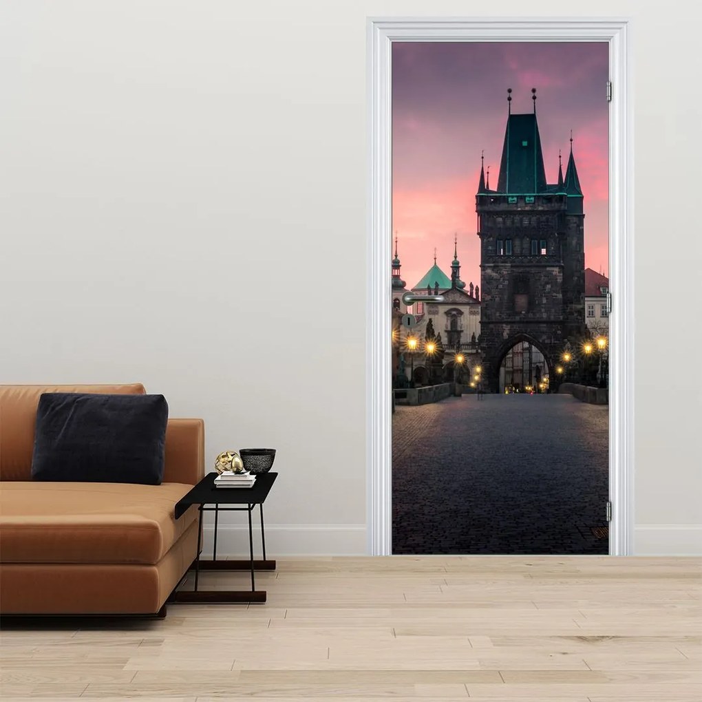 Fototapet pentru ușă - Pe podul Karol (95x205cm)