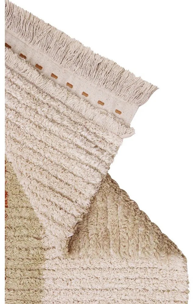 Covor tip traversă bej din bumbac 80x230 cm Duetto Sage – Lorena Canals