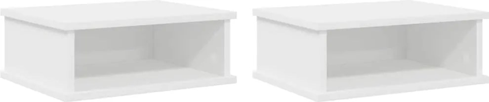 vidaXL Noptieră 2 pcs Alb 40 x 31 x 15 cm Lemn compozit