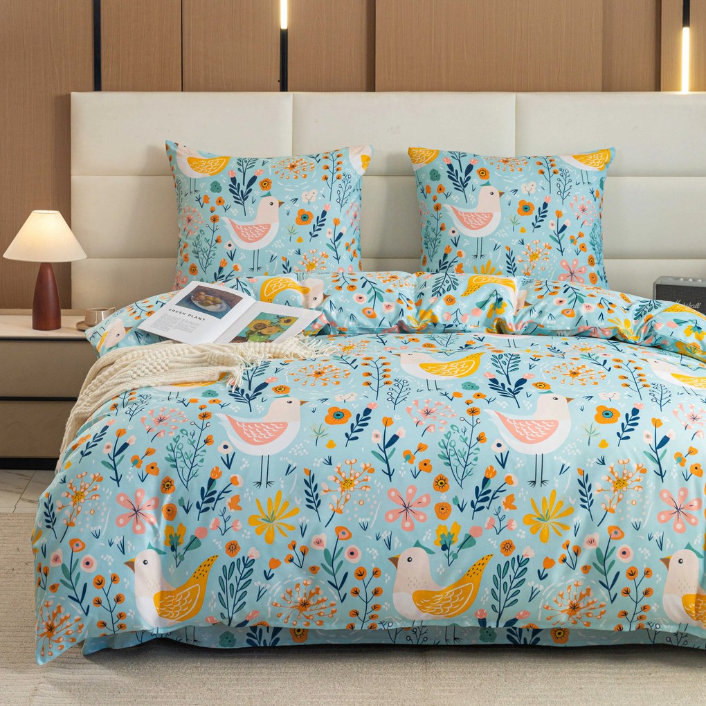 Lenjerie de pat din microfibra SPRING TWEET colorat Dimensiune lenjerie de pat: 70 x 90 cm | 140 x 200 cm
