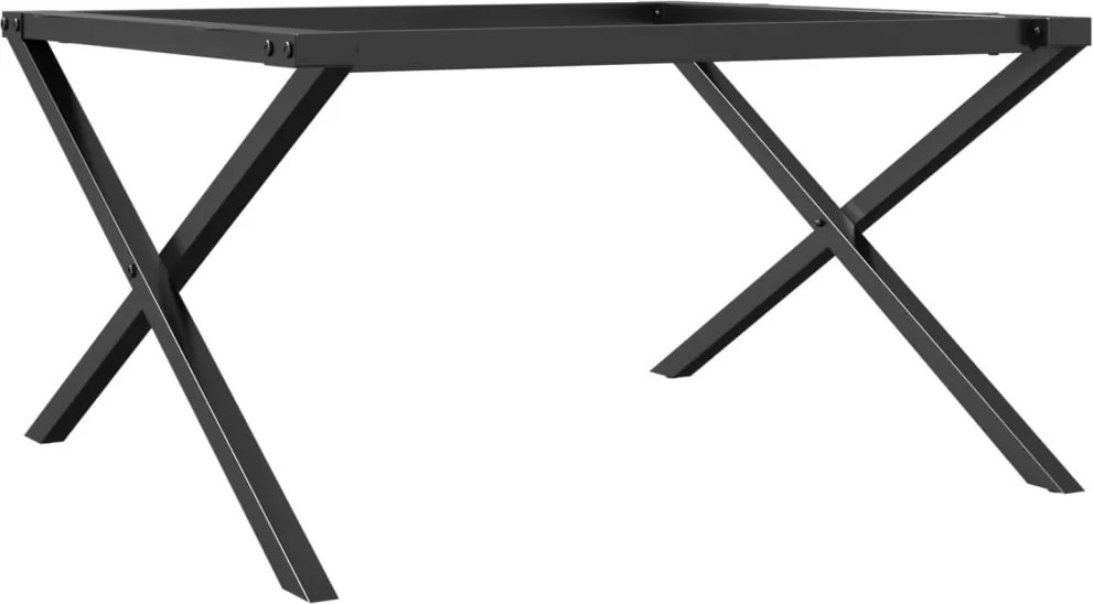 vidaXL Picioare Măsuță de cafea X-Frame 80x70x43 cm Oţel