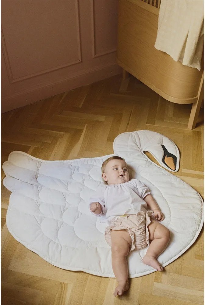 Saltea de joacă pentru copii crem 100x110 cm Swan – Lorena Canals