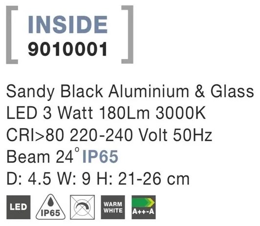 Tarus cu proiector LED iluminat exterior IP65 INSIDE NVL-9010001