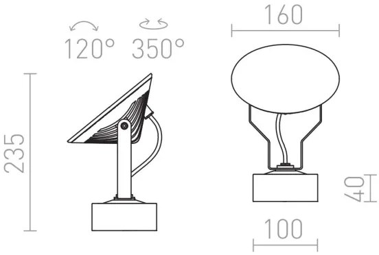 Aplică LED de exterior FOX LED/9W/230V IP65 RED-Design Rendl-R11753