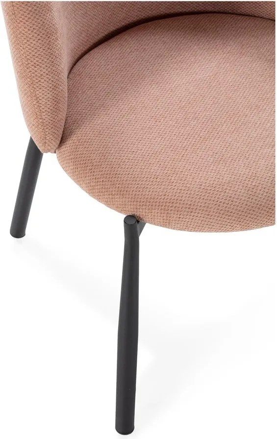 Set de scaune de sufragerie piersică 2 buc. tapițat Ginny – MOME