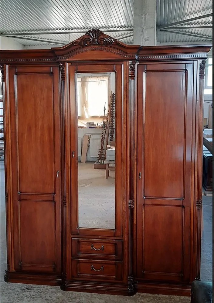 Dulap lemn masiv Briston 3 usi 2 sertare: L 178 x A 65 x H 233 cm
