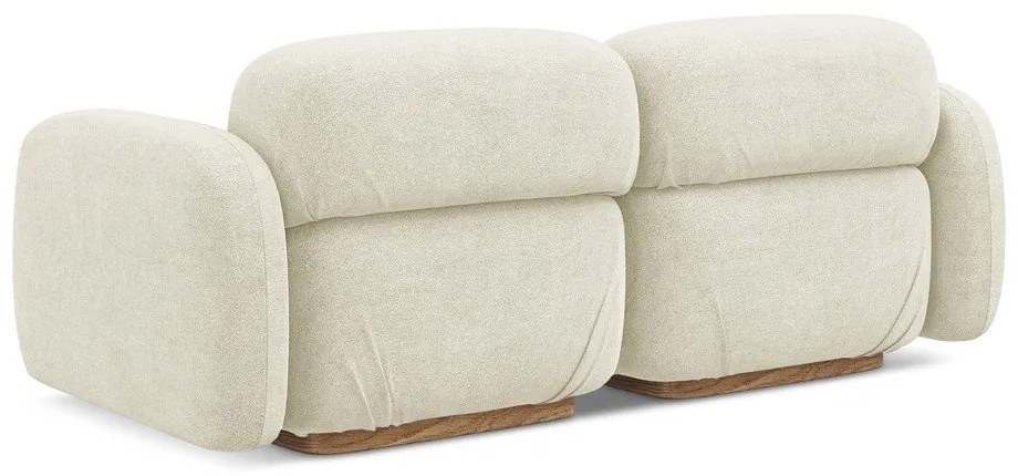 Canapea modulară crem cu tapițerie din țesătură bouclé 190 cm Ailani – Makamii