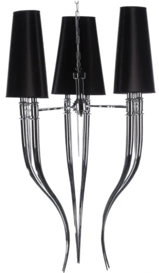 Azzardo AZ1344 - Lustră pe lanț DIABLO 6xE14/11W/230V negru